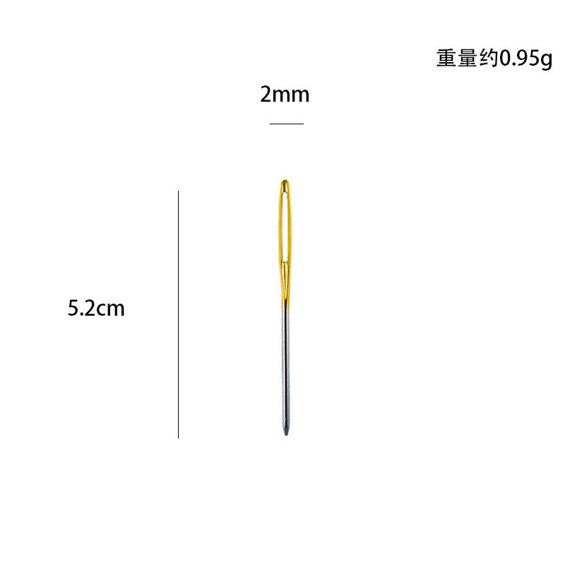 Wholesale 25pcs Household Pointed Hand Sewn Blunt Head Gold Tail Sewn Quilt Cross Stitch Sewing Needle
