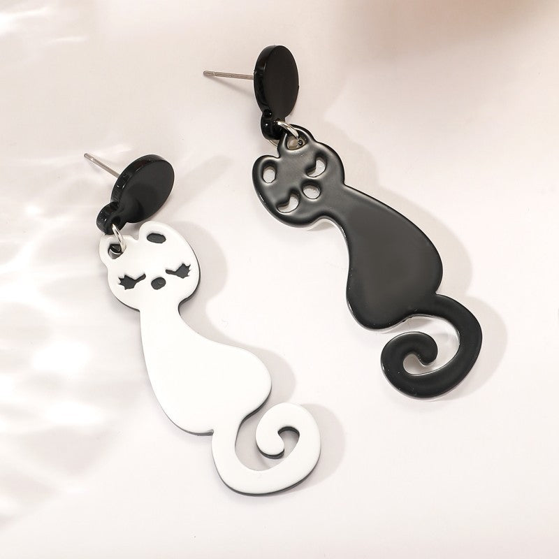 Wholesale Valentine's Day Cat Love Letter Acrylic Earrings