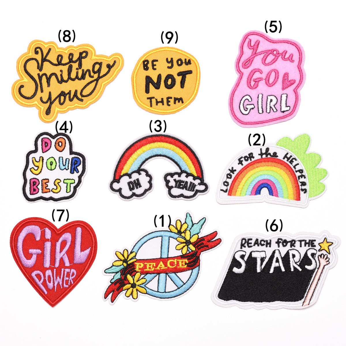 Wholesale Cartoon Animal Embroidered Patches 9 Pack Cloth Applique For Clothing Bags And DIY Crafts