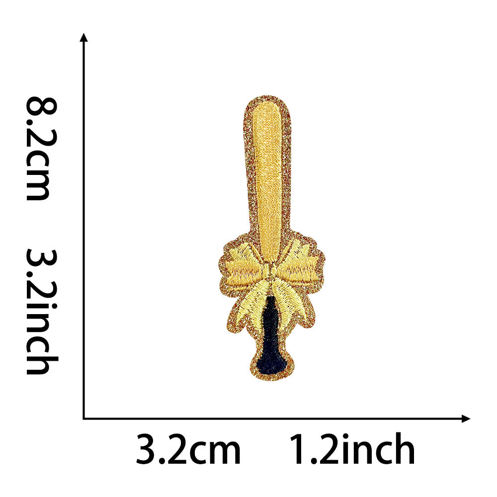 Wholesale Trendy Baseball Glove Embroidered Patch Polyester Iron On Adhesive Badge For Shoes Hats