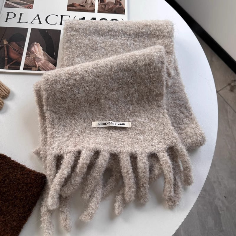 Wholesale Winter Alpaca Thick Fringed Thickened Warm Scarf