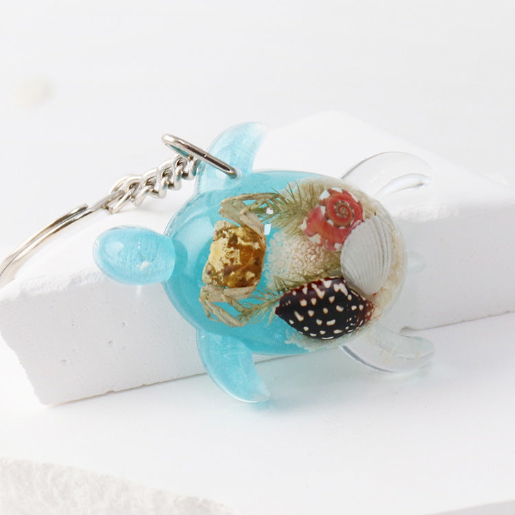Wholesale 6pcs Ocean Turtle Creative Metal Keychain