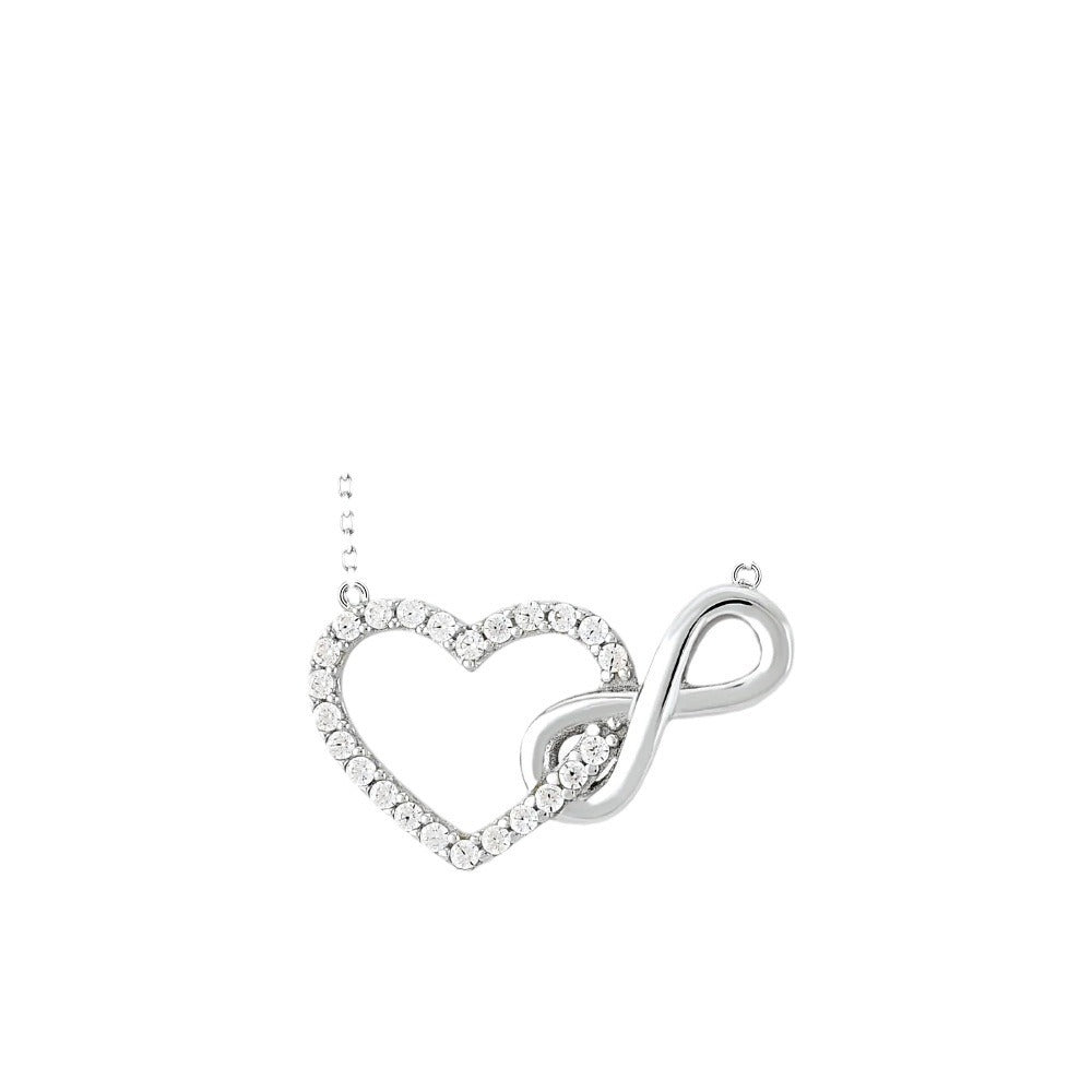 Wholesale love pendant Infinite Love eight-word necklace female heart-shaped clavicle chain simple Valentine's Day jewelry