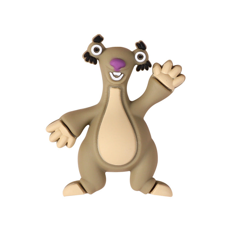 Wholesale 20pcs New creative 3D silicone beads cartoon animal soft glue cute penguin jewelry beaded decoration silicone beads accessories