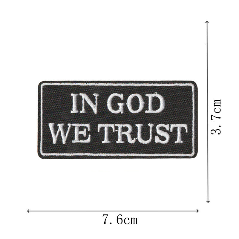 Wholesale Embroidered Iron On Patches Warrior Series English Letter Applique Set Of 9 For Towels Clothing Bags DIY Decorative Craft Supply