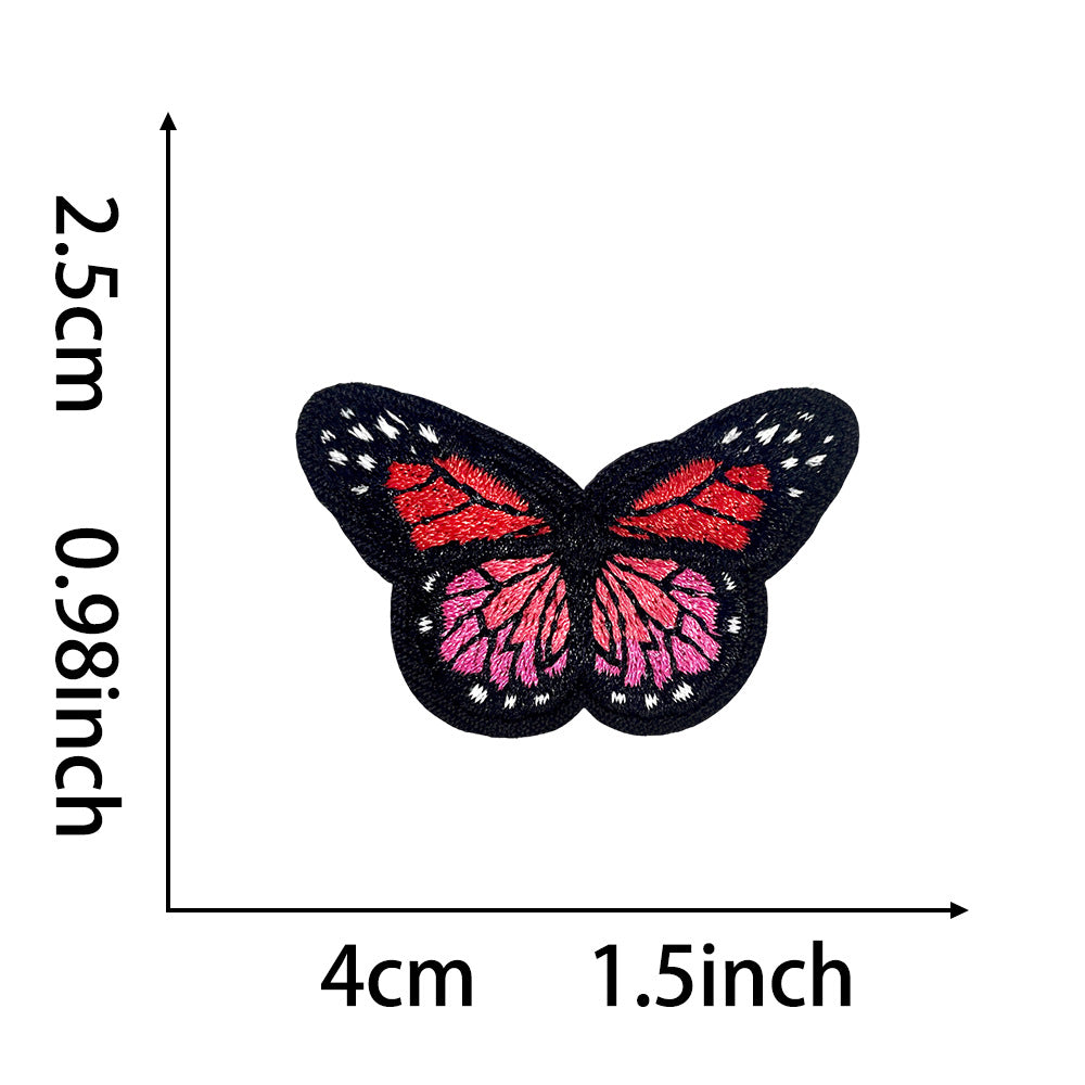 Wholesale Colorful embroidered butterfly patch