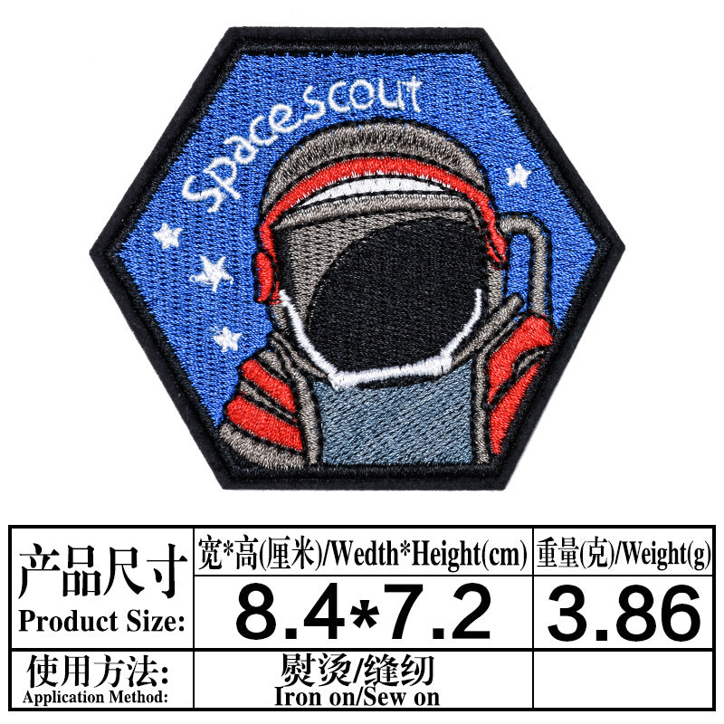 Wholesale Trendy Embroidered Space Astronaut Patch For Clothing DIY Accessory