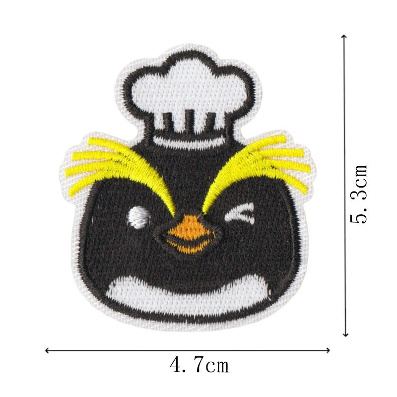Wholesale Quirky Occupation Penguin Embroidered Patch Set Of 9 Funny Design Iron On Badges For Coats And Clothing Fashion Accessory