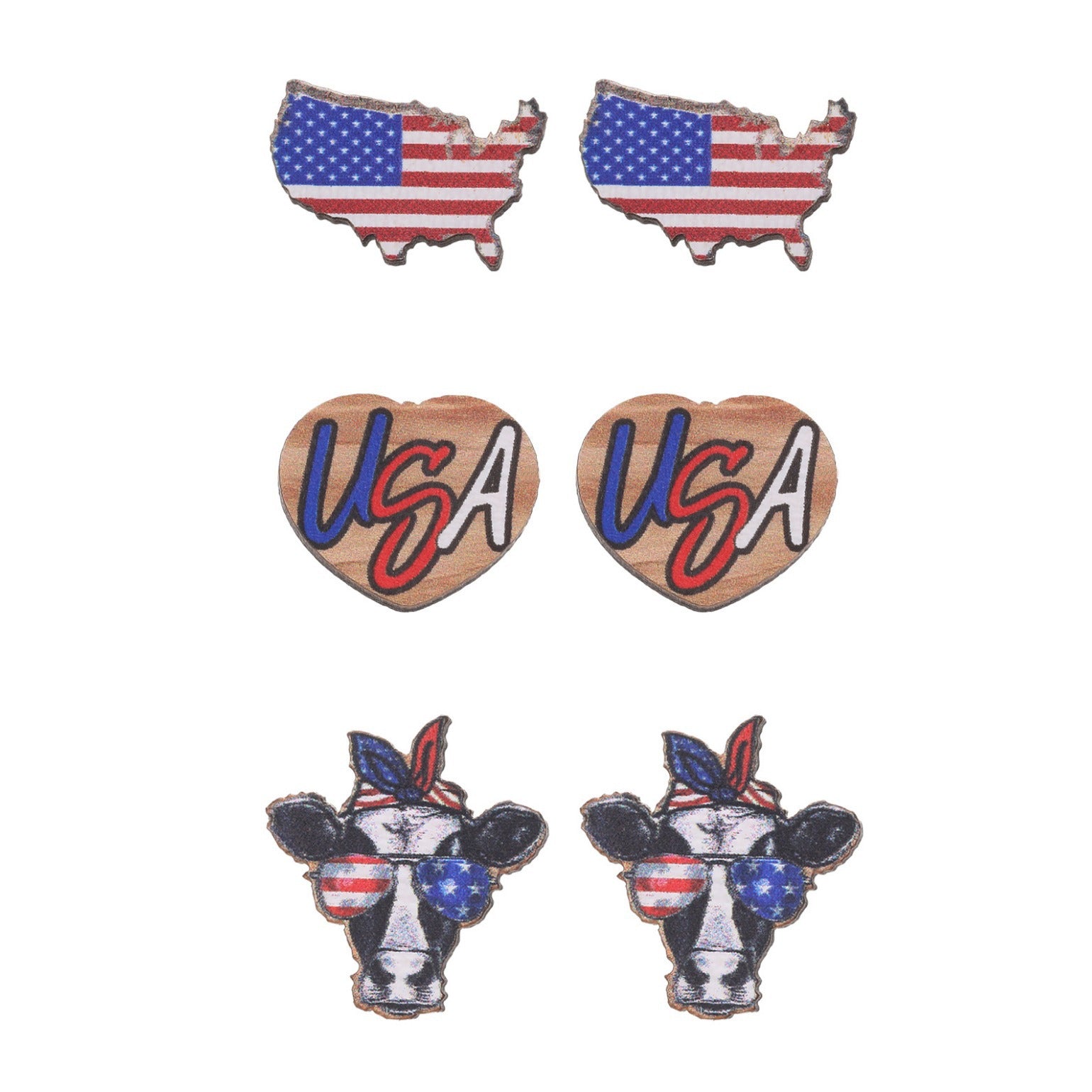 Wholesale Teacher's Day Cute Smiley Apple Drawing Board Wooden Earrings