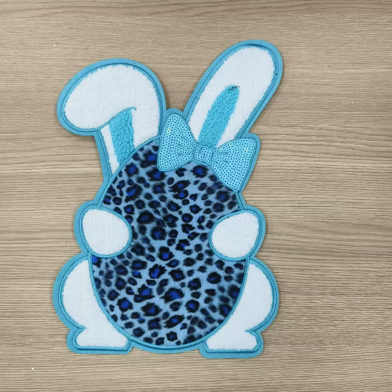 Wholesale Sequin Embroidered Easter Bunny Egg Patch Oversized Applique For Coats Trendy Craft Supply Boutique Resale