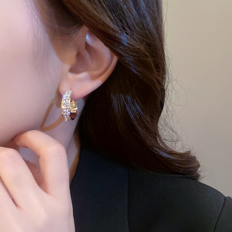 Wholesale Micro Inlaid Diamond Exquisite Fashion Luxury Versatile Personalized Earrings