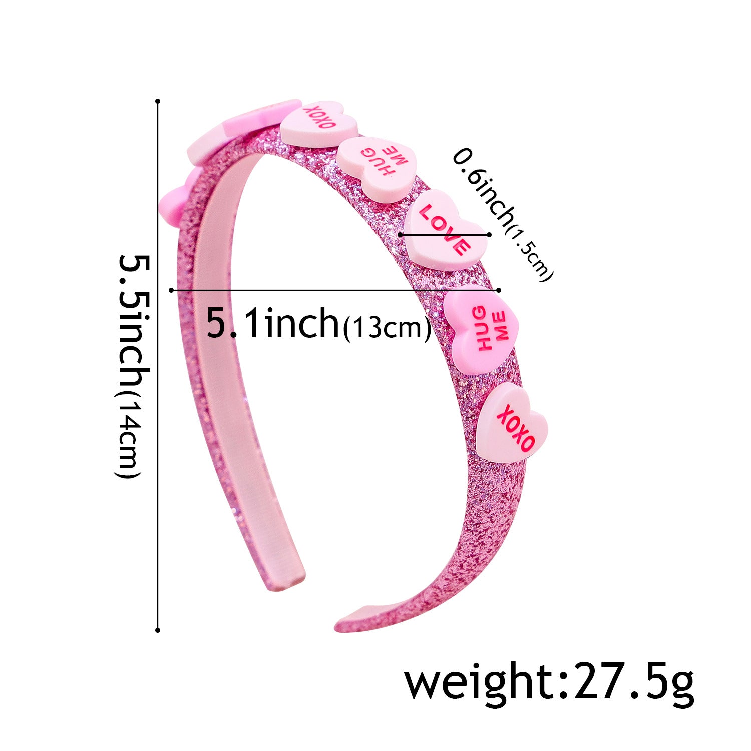 Wholesale Valentine's Day Shiny Heart Letters Headband