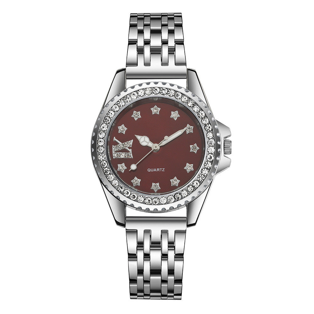 Wholesale Diamond Studded Steel Band Bracelet Watch