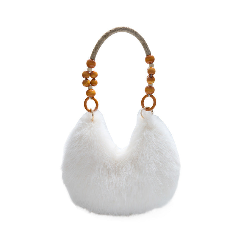 Wholesale Plush tote bag  stylish and sophisticated shoulder bag.