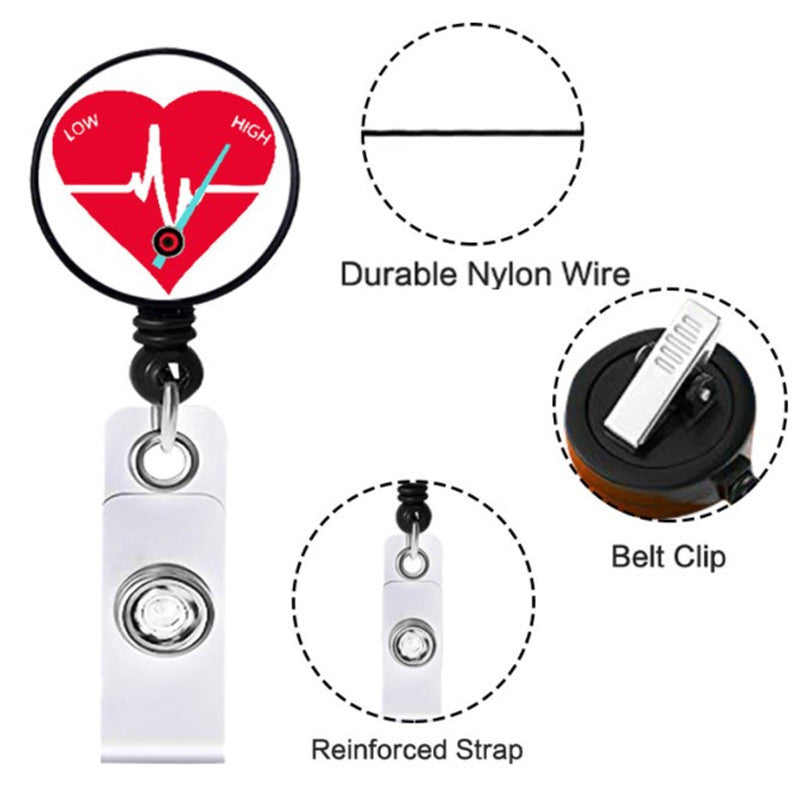 Wholesale Badge Reels ABS Badge Reels Doctor Nurse Retractable Keychain