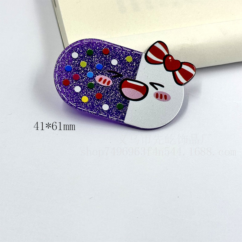 Wholesale 10pcs Acrylic Loose Powder Cartoon Handmade Diy Material Accessories