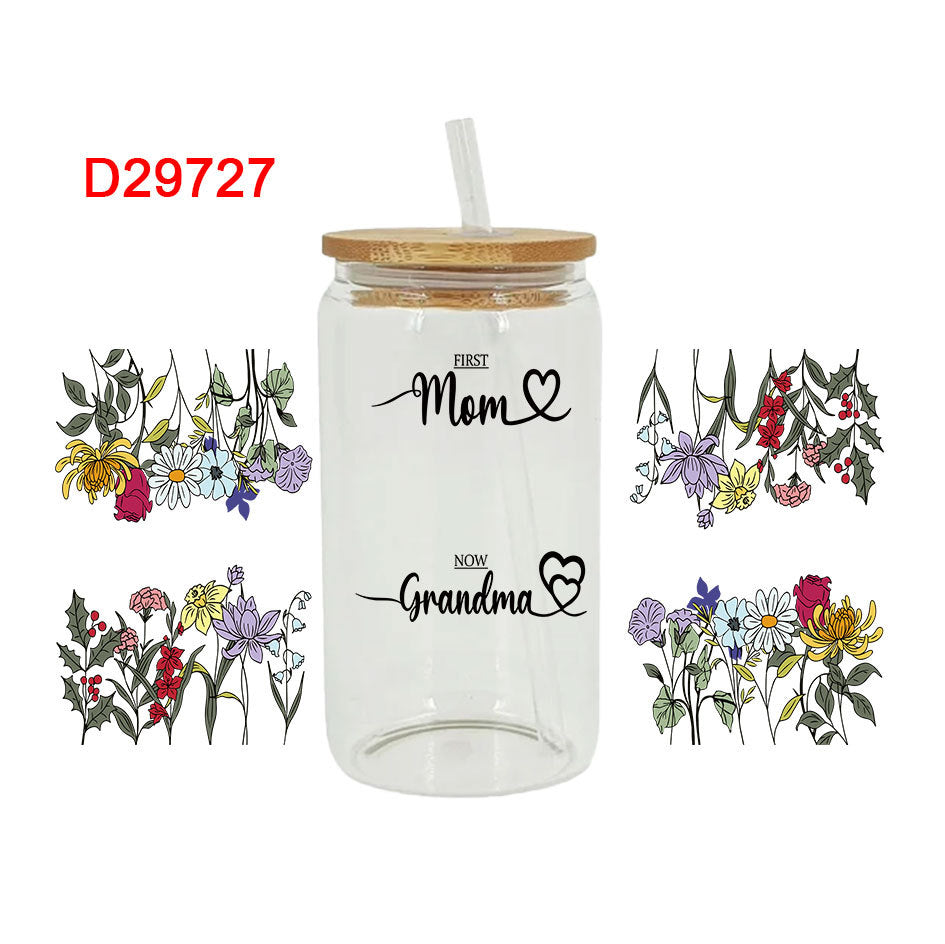 Wholesale  Christmas tree 16oz Cup UV DTF Wraps