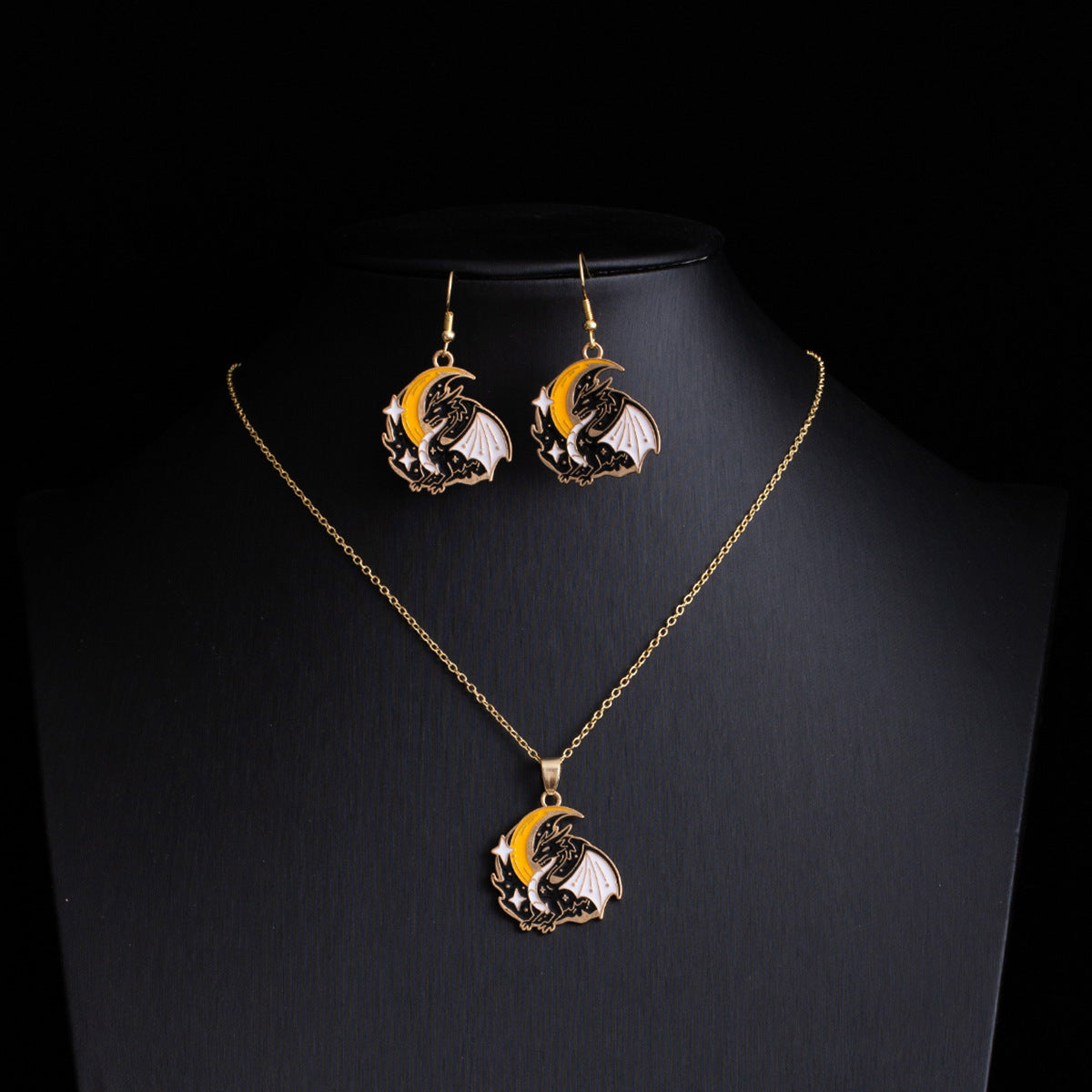 Wholesale Gothic Punk  Earring Necklace Set