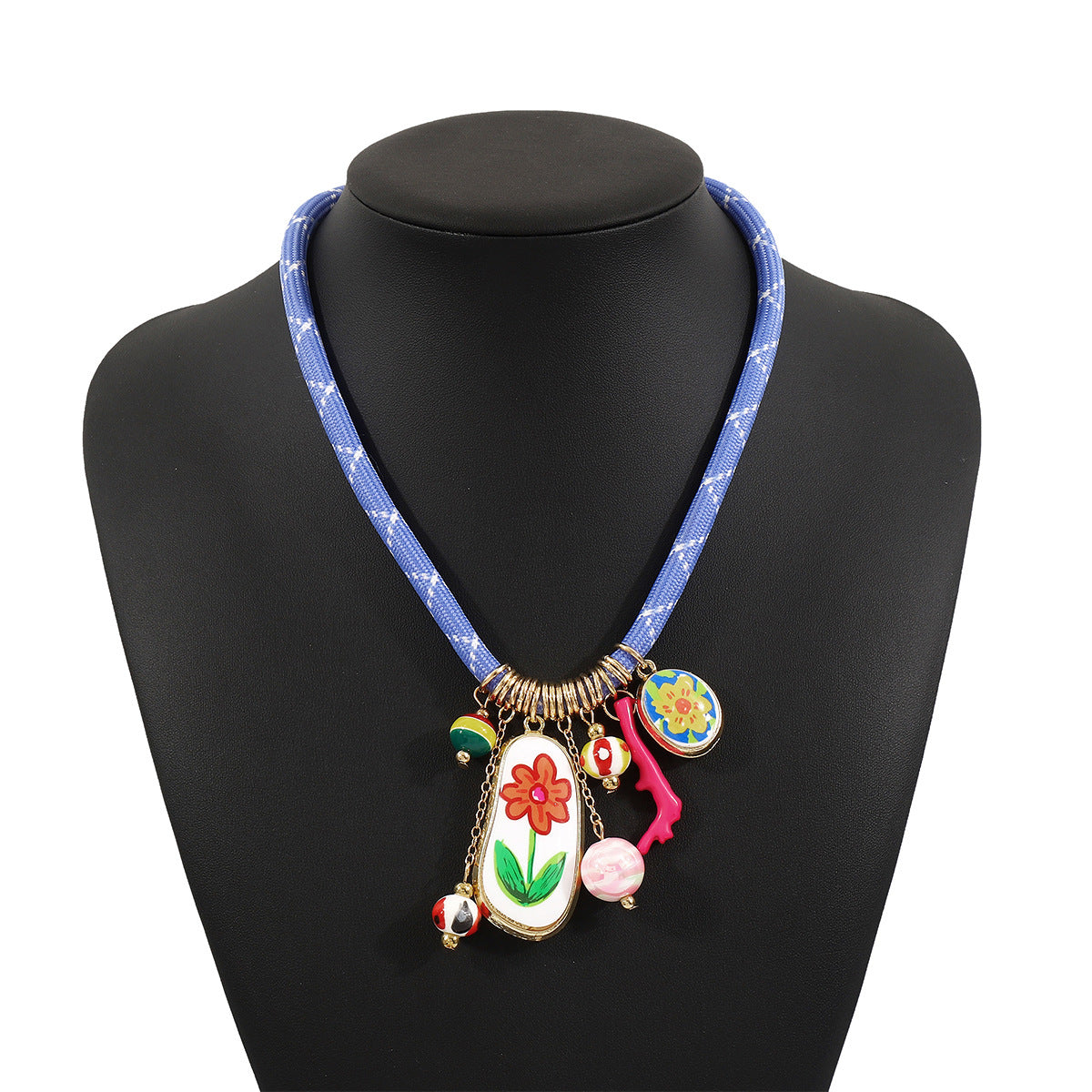 Wholesale N12678 Bohemian Za Summer Multi-Element Pendant Necklace