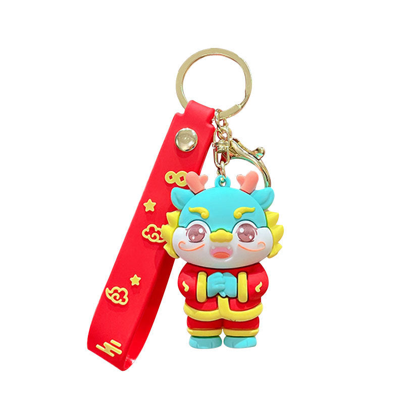 Wholesale PVC Cute Cartoon Dragon New Year Keychain