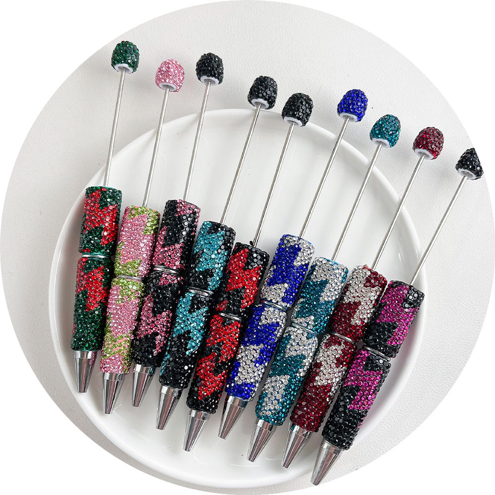 Wholesale 5pcs  Multicolor Gradient Full-diamond Fancy Beadable Pens