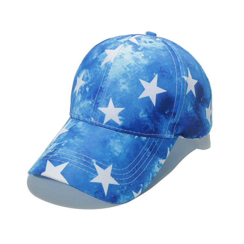 Wholesale Tie Dye Five Pointed Star Baseball Cap