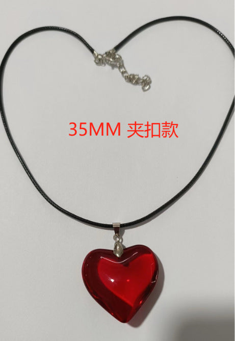 Wholesale Red Bright Love Valentine' s Day Necklace