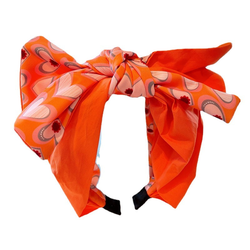 Wholesale Bow Love Heart Color Matching Headband