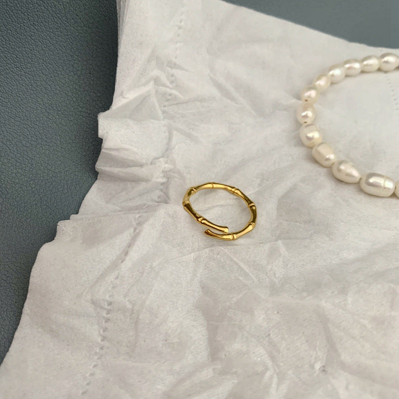 Wholesale Vintage Bamboo Joint Copper Rings