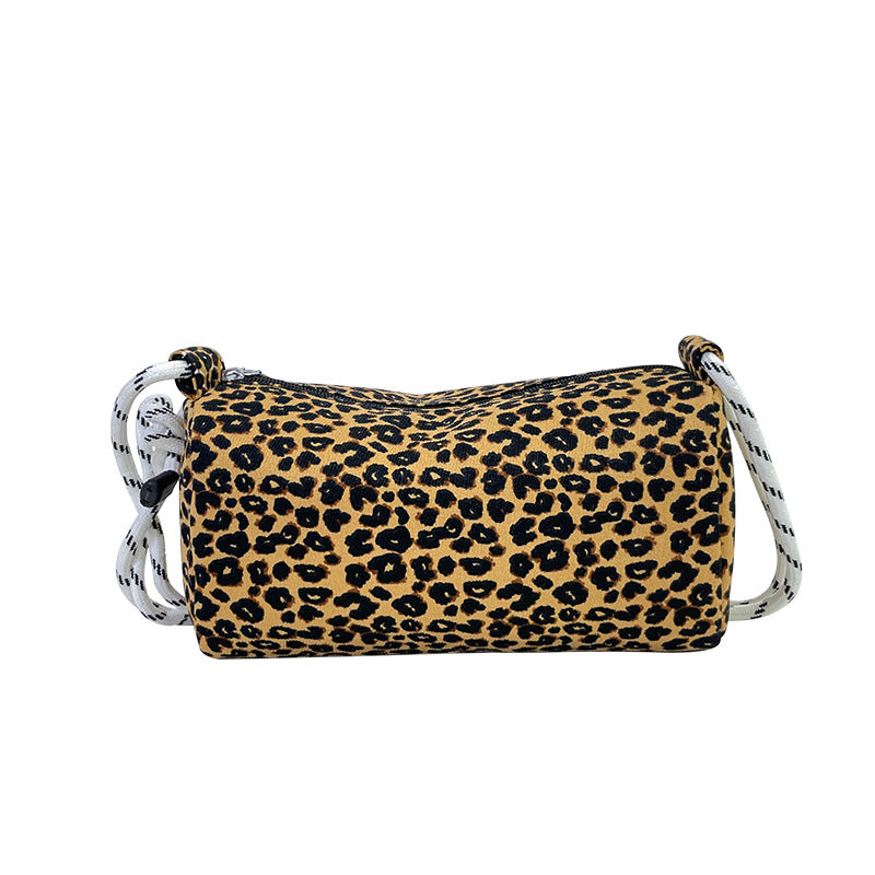 Wholesale Leopard Cow Print Canvas Shoulder Messenger Bag