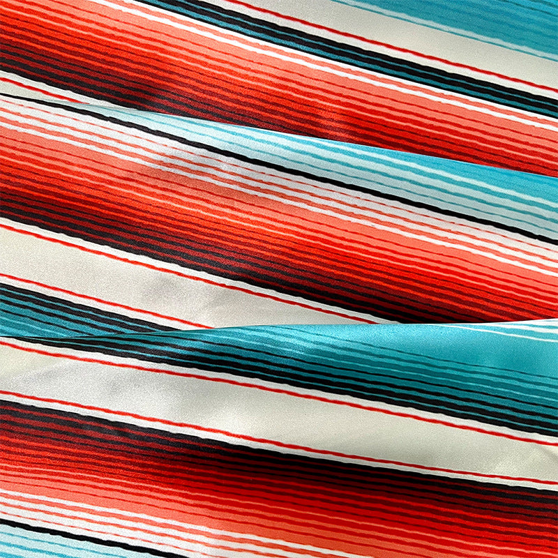 Satén al por mayor Aztec Estilo de mezclilla occidental de seda impresa bufanda