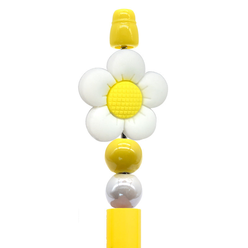 Wholesale Random100pcs Ballpoint Pen Beaded Accessories Cute Flowers Pvc Burnt Beads