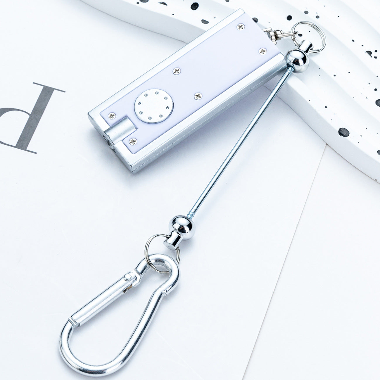 Wholesale DIY Beaded LED Mountaineering Buckle Light Square LED Small Flashlight