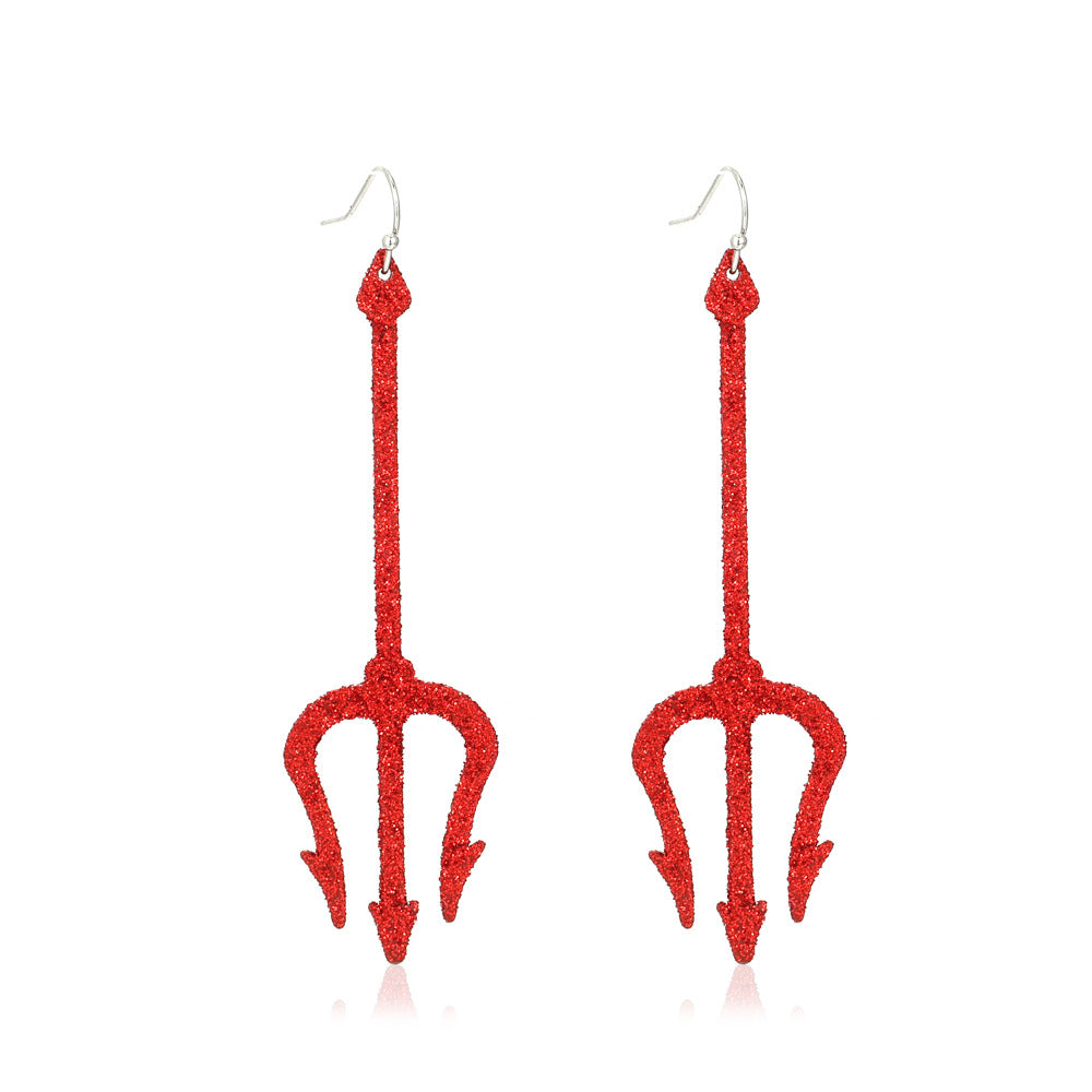 Wholesale Halloween Series Funny Spider Skull Earrings