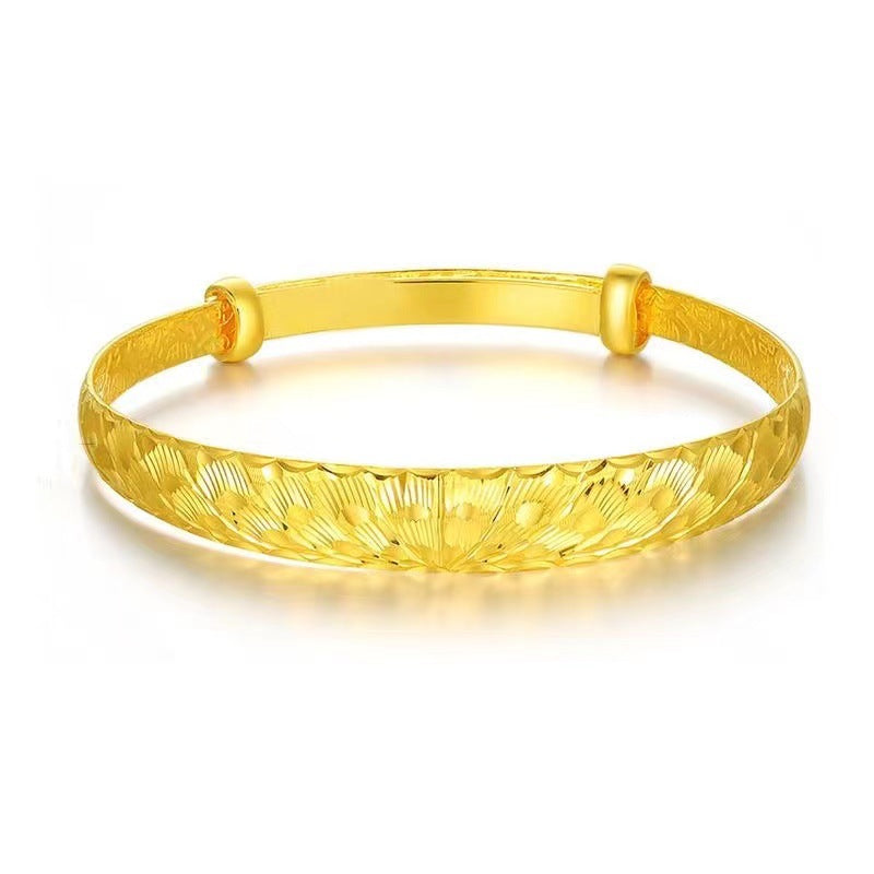 Wholesale Vietnam Sand Gold Peacock Feather Solid Simulation Gold Bracelet