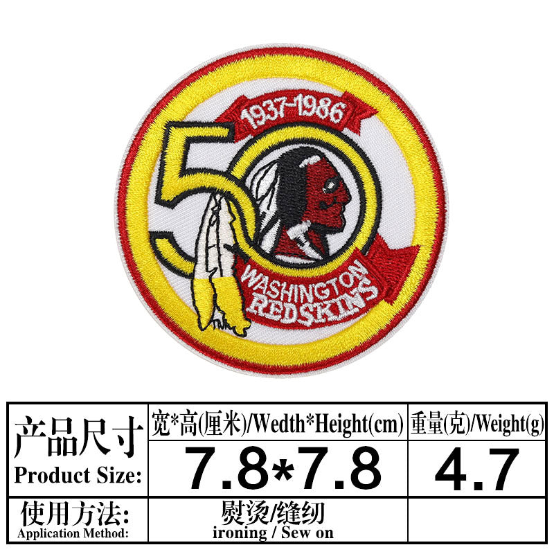 Wholesale Sports Meet Embroidered Fabric Patches for Clothing and Rugby Apparel