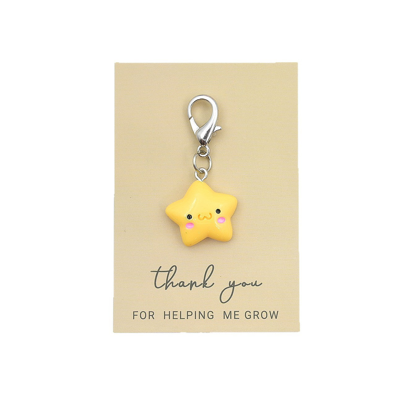 Wholesale Little Star Keychain English Thanksgiving Blessing Card Keychain