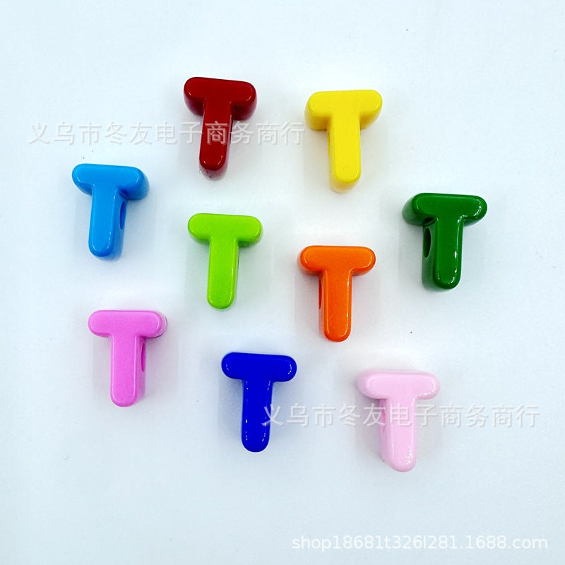 Wholesale  20pcs/pack   Acrylic large-hole letter Letter Beads