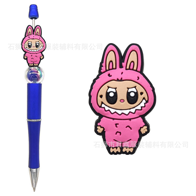 Wholesale 100pcs/pack Cartoon Monster Image Glue Pen Beads  Pen Beads Focus Beads