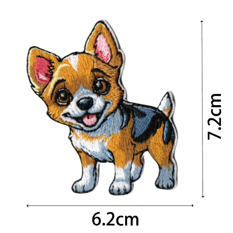 Wholesale Cartoon Puppy Embroidered Patches Set Of 9 Cute Applique Badges For Coats Fashion Accessory Gift