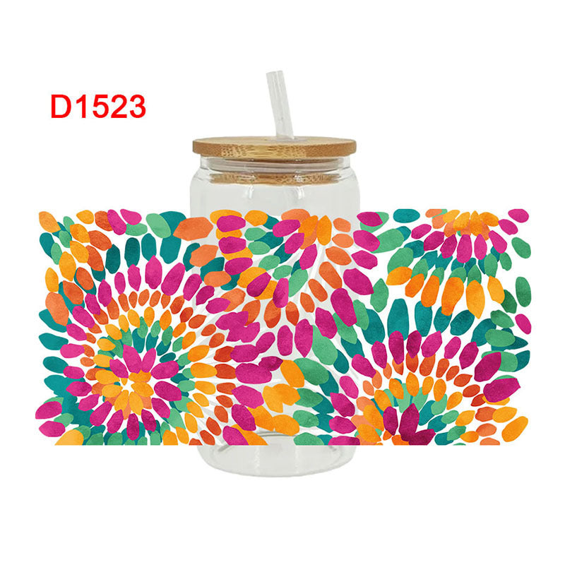 Wholesale Colorful and cute animal cartoons  16oz Cup UV DTF Wraps