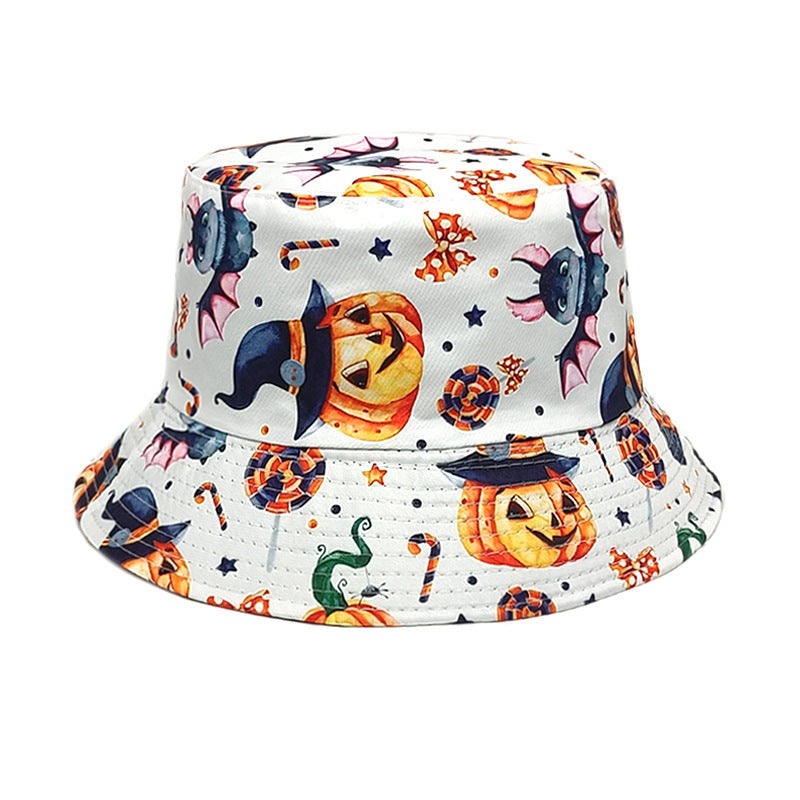 Wholesale Halloween New Pumpkin Skull Polyester Bucket Hat