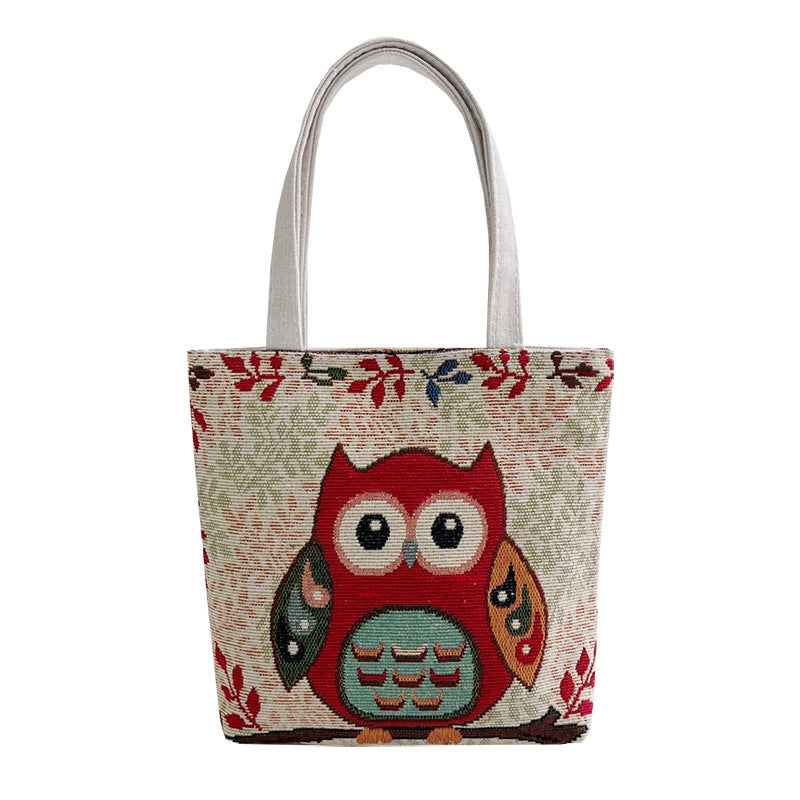 Wholesale Nylon Ethnic Style Elephant Pattern Embroidery Handbag