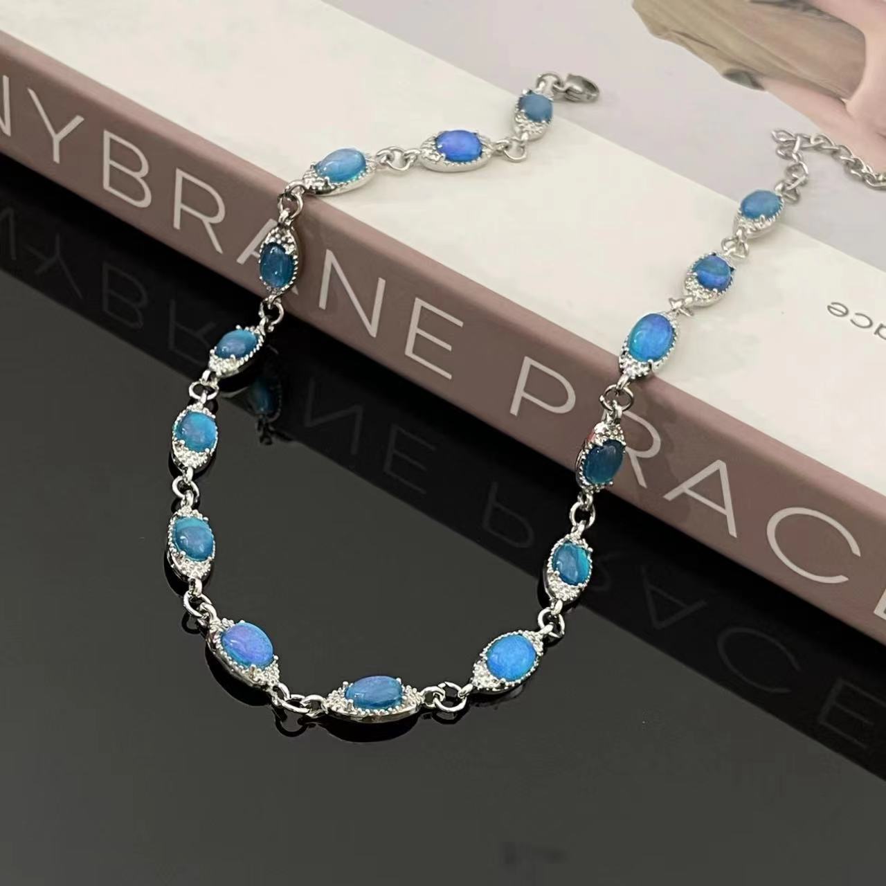 Wholesale Cool blue zircon necklace