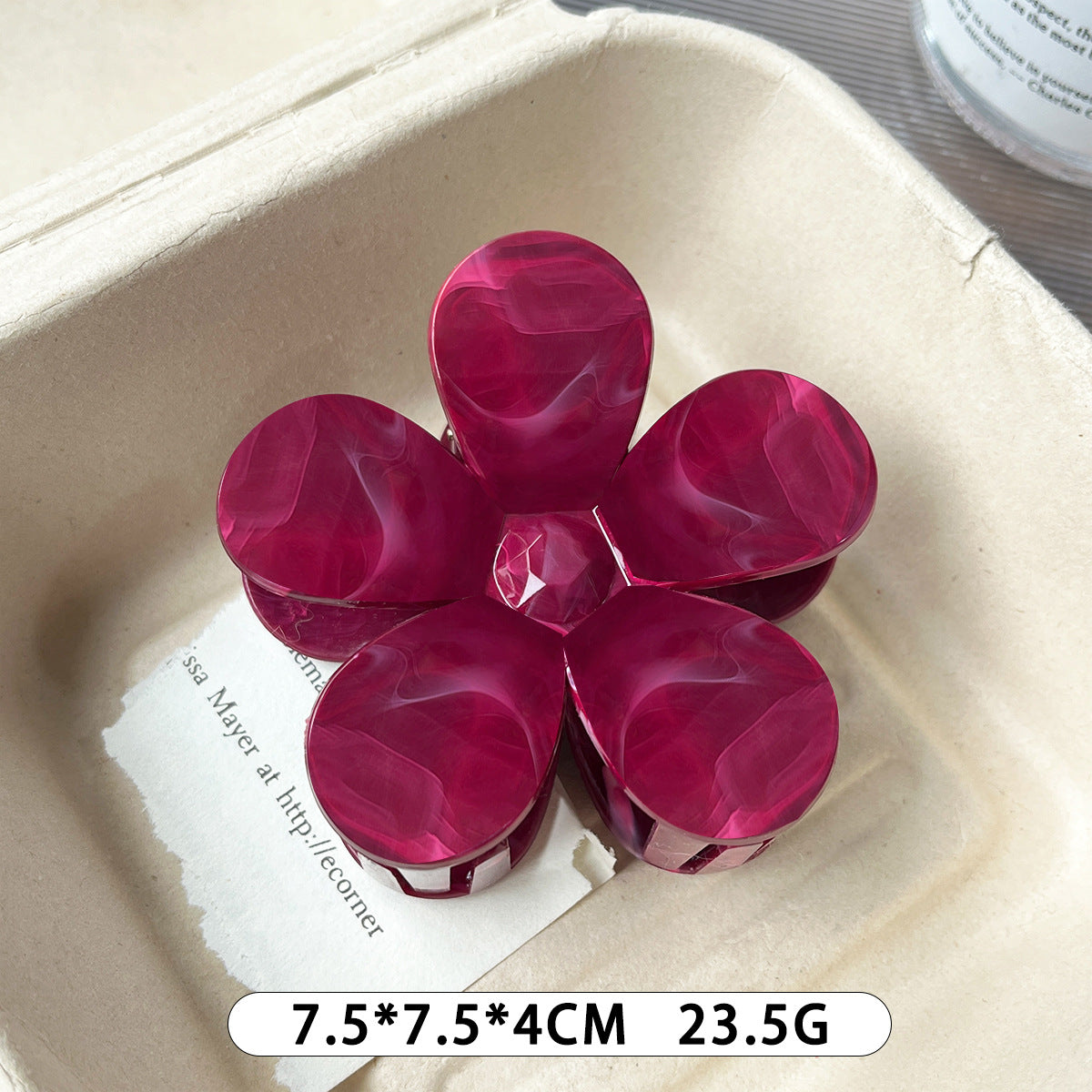 Wholesale Sweet Korean Style Large Flower Shark Clip Plastic Hair Accessory For Everyday Styling And Boutique Resale