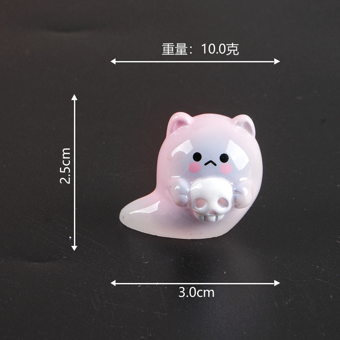 Wholesale Resin Glow-in-the-dark Ghost Figurine Cartoon  Decorative Ornament for Home Car Desk