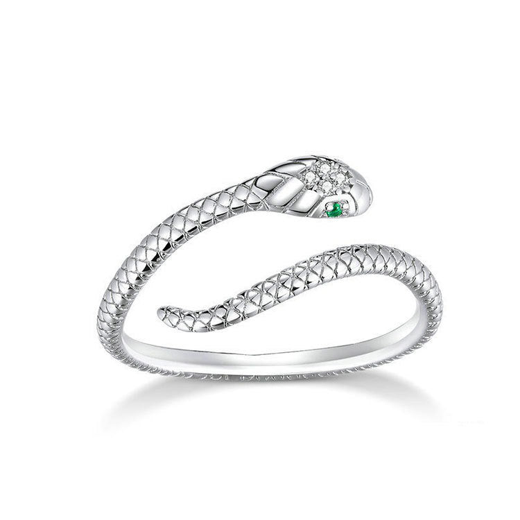 Wholesale Spirit Snake Pure Silver Open Ring