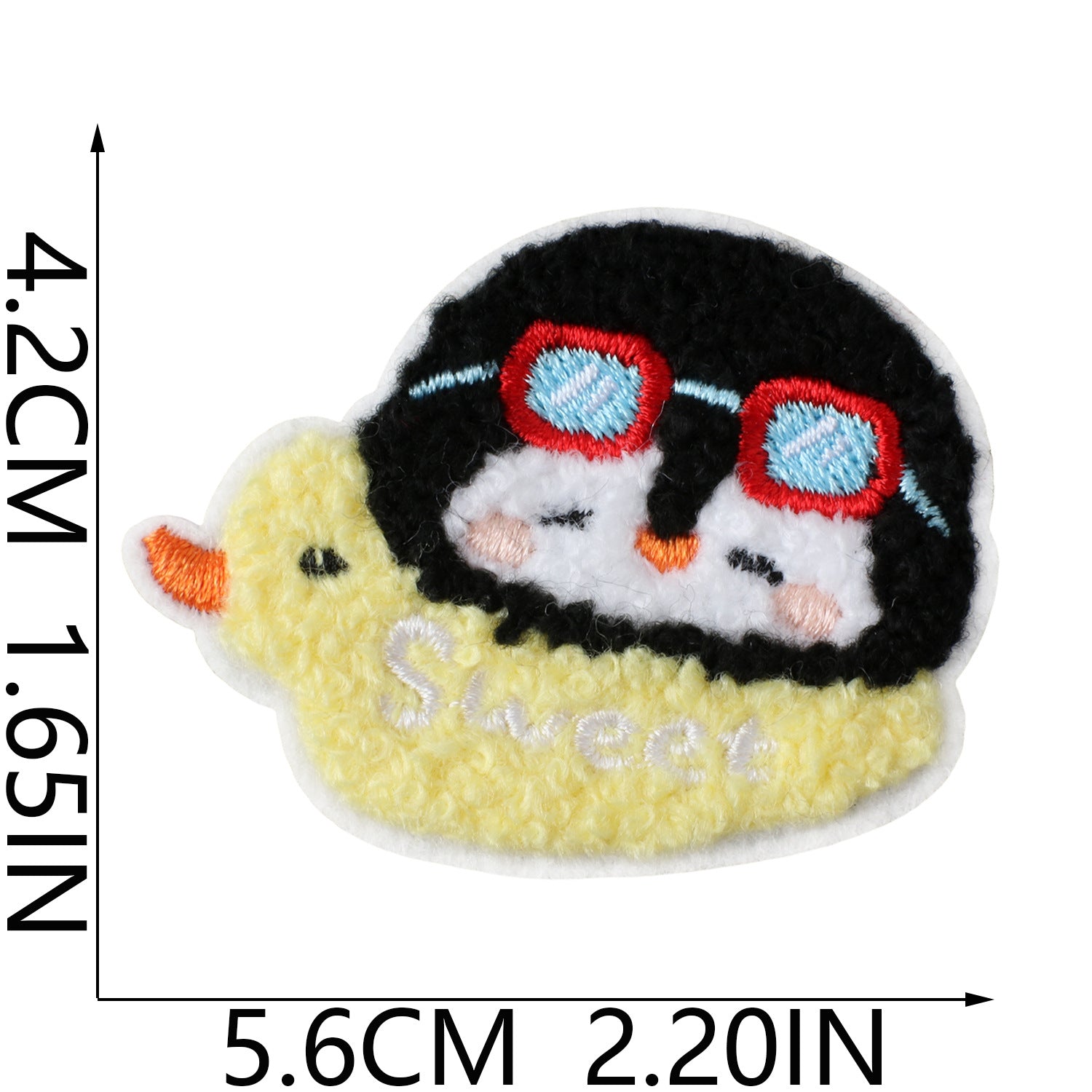 Wholesale Trendy Cute Bathing Penguin Embroidered Patch Iron On No Sew For Clothing Bags DIY Gift