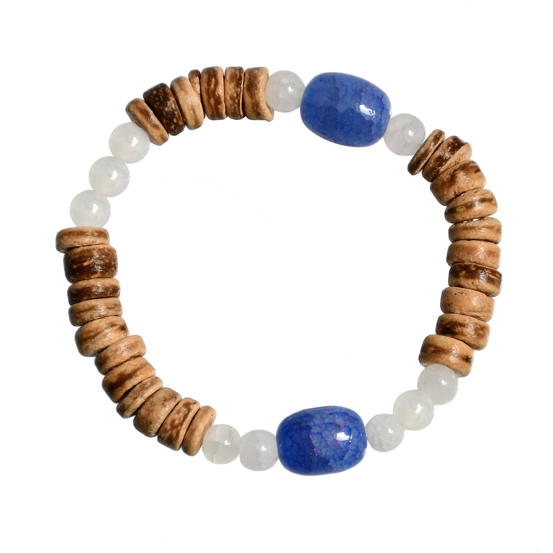 Pulsera de cuentas de cristal de piedra de color al por mayor