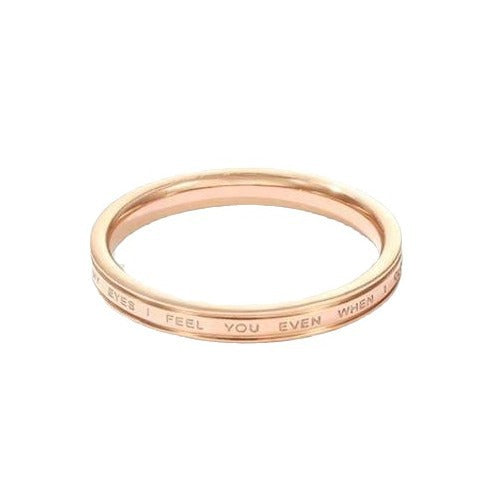 Wholesale Golden English letter Titanium Steel Rings